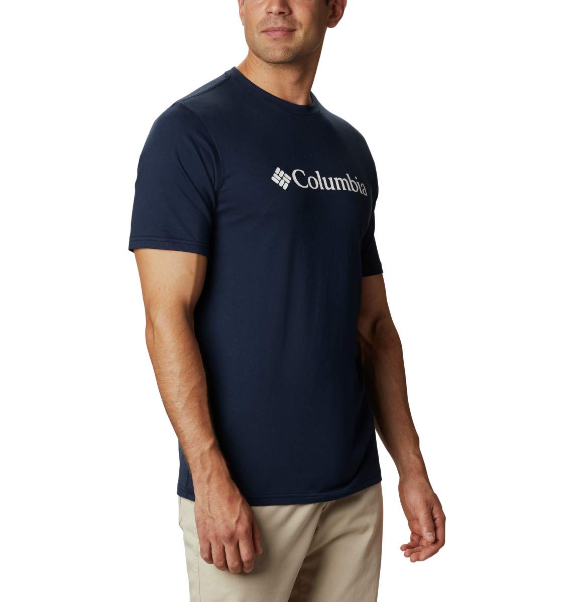 Columbia Men's CSC Basic Logo Short Sleeve, Collegiate Navy/White, Medium - Medaid International
