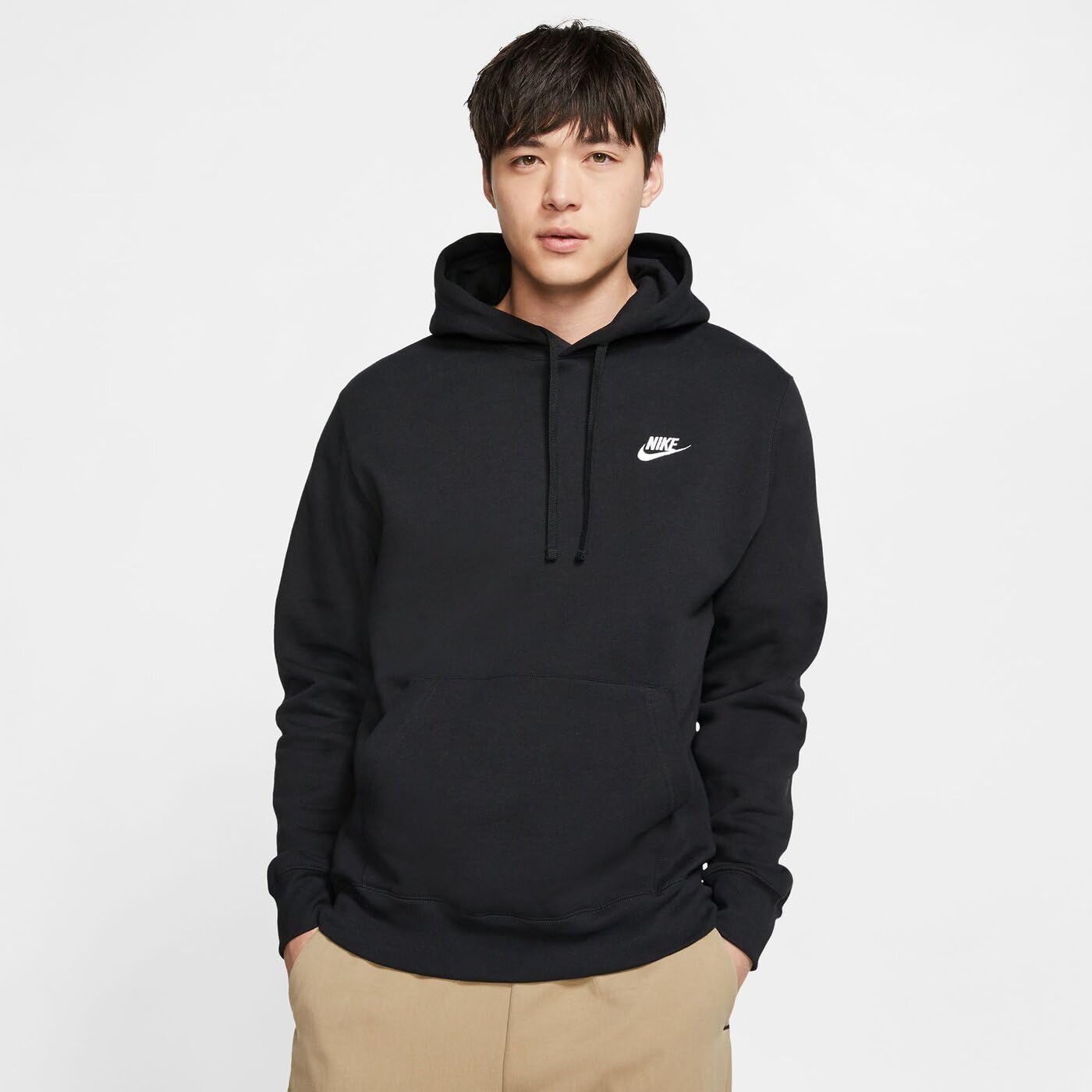 Nike Pull Over Hoodie, Black/Black/White, Medium - Medaid International