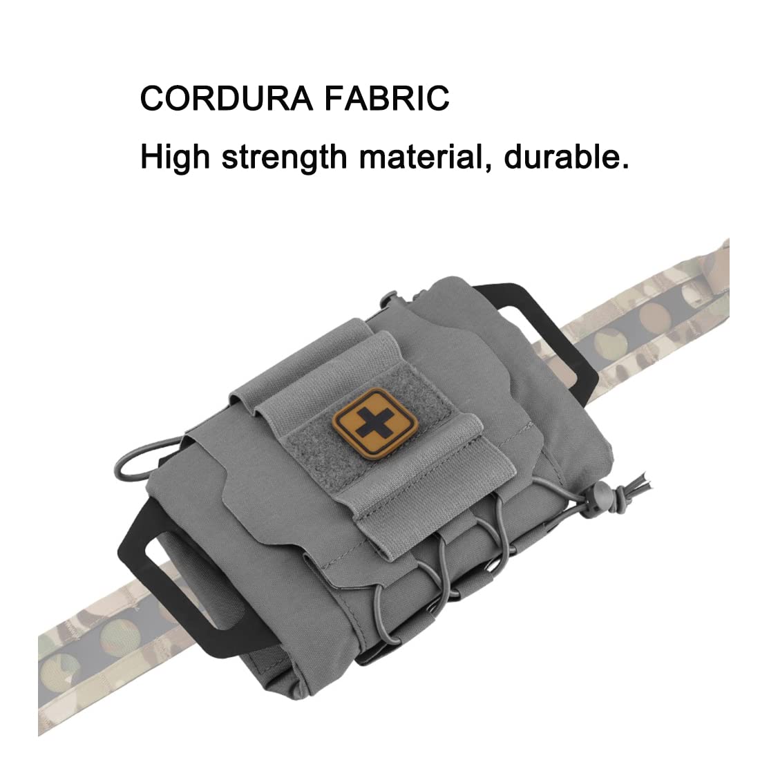 Rapid Deployment IFAK Kits MOLLE Tactical Pouch Outdoor Survival Medical First-aid Kit Hunting Camping Hiking Emergency Tools (WG)