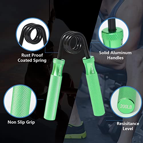 Seepros - Adjustable 100LB-300LB Metal Hand Grip Strengthener for Athletes