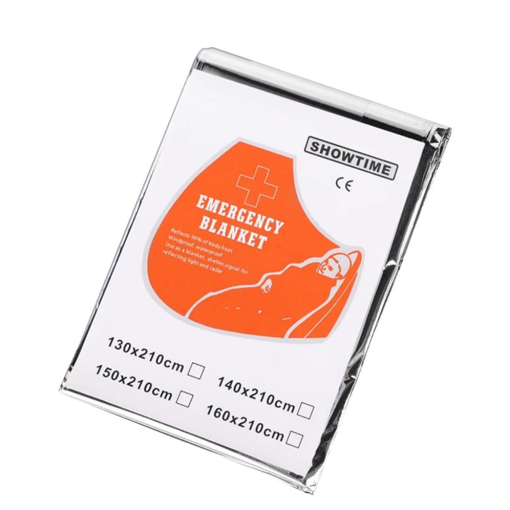 JSJTAMUS Emergency Mylar Blanket (1-Pack) - Survival Blanket for Hiking, Camping, First Aid - Lightweight, Compact, Reflective for Outdoors & Emergencies(62×82in)