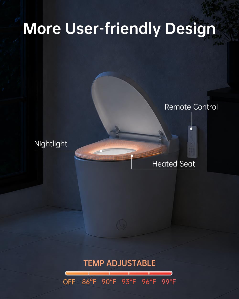 EPLO Smart Toilet Bidet with Tank Built In,Auto Open Close Lid,ADA Comfort Height,Dual Auto Flush,1000 Gram MaP Flushing Score,Heated seat,Modern Elongated One Piece Bidet Toilets Combo U8PRO