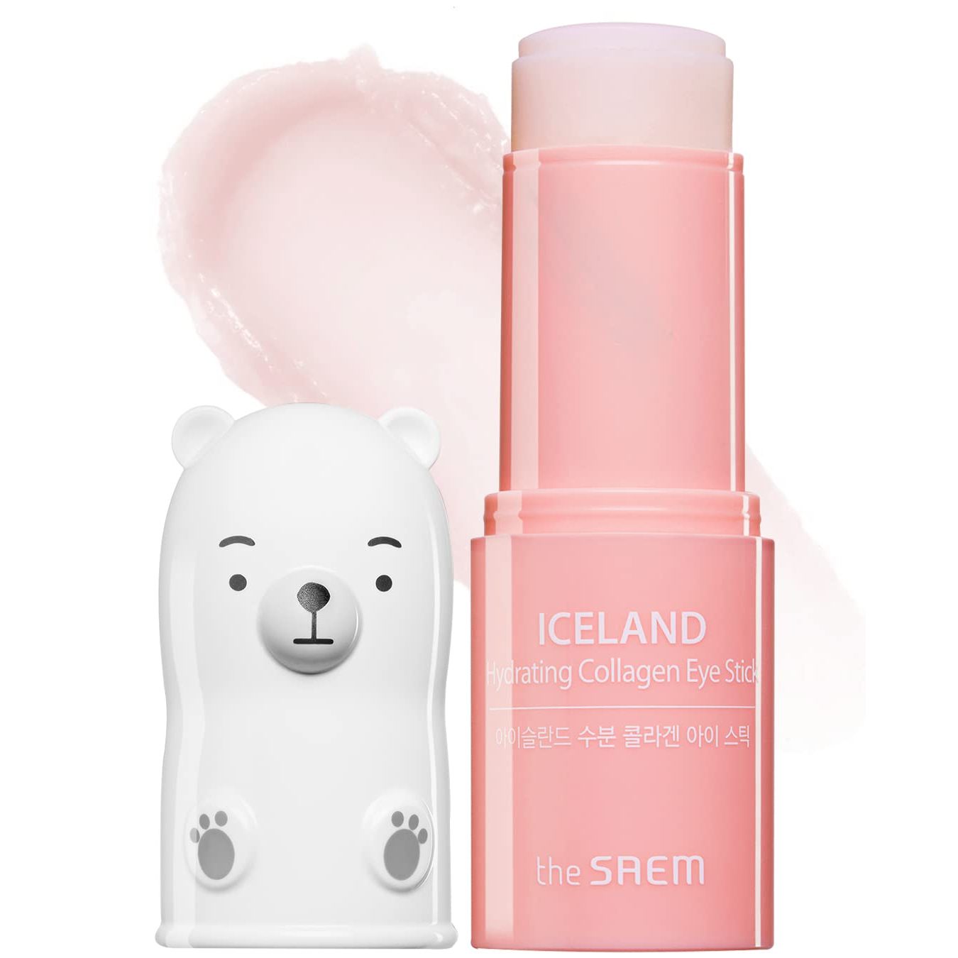 THESAEM Iceland Hydrating Collagen Eye Stick 0.24oz - Anti-wrinkle Moisturizing Eye Balm for Saggy Skin – Under Eye Treatment - Balm to Smooth Skin Texture - Rose Scent - Medaid International