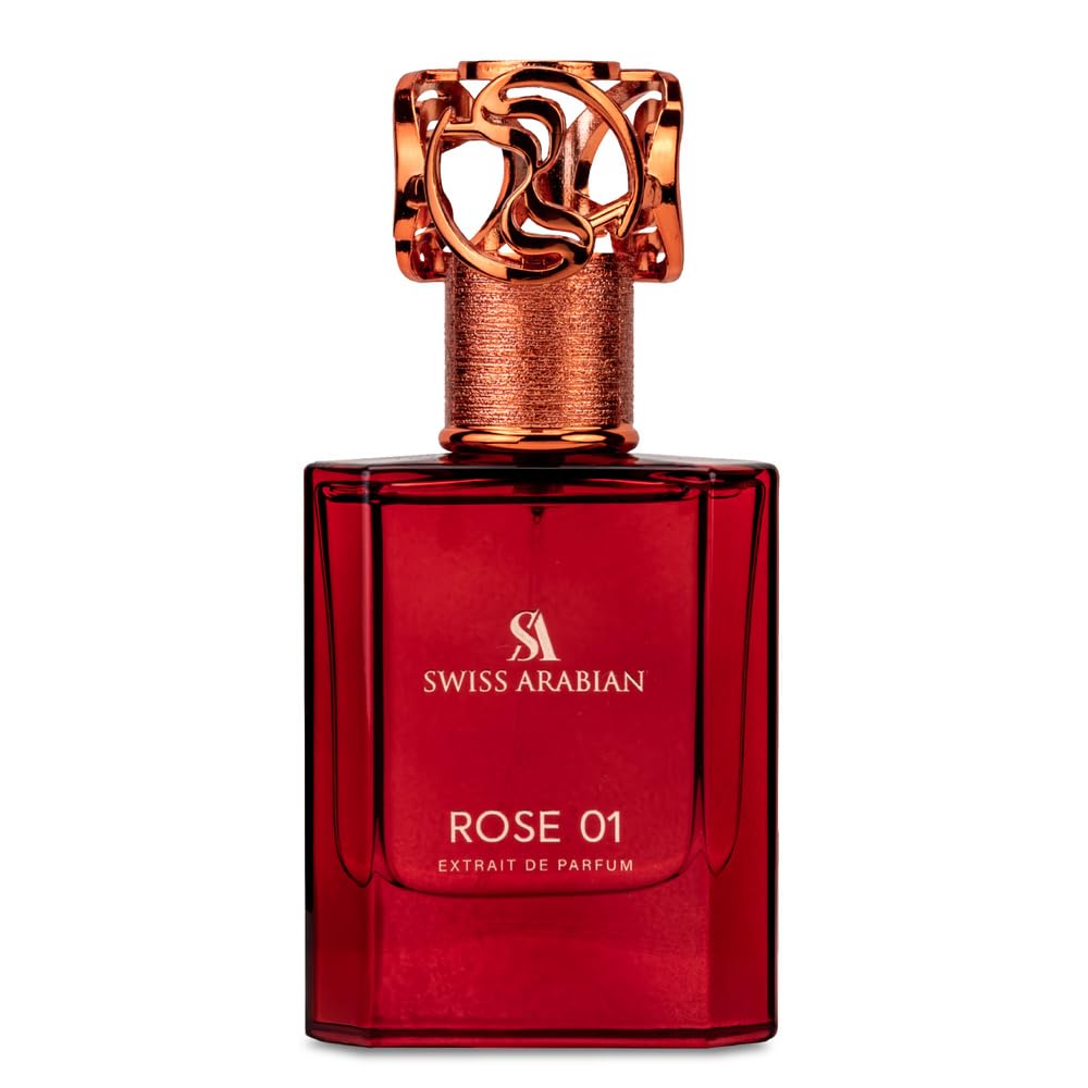 Swiss Arabian Rose 01 - Luxury Products From Dubai - Long Lasting, Addictive Personal EDP Spray Fragrance - Seductive Signature Aroma - 1.7 Oz - Medaid International