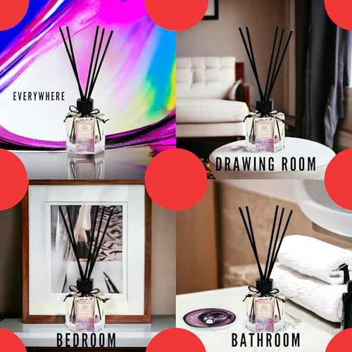 Luxury Reed Diffuser 100ml | French Imported Essence, Long-Lasting Fresh Floral Scent | Eco-Friendly Home Decor & Aromatherapy Gift Set (Green Crystal) - Medaid International