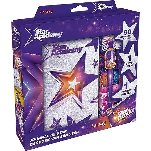 Lansay - STAR ACADEMY Star Diary for Kids 6+ | 120 Pages, Stickers, Poster & Pen