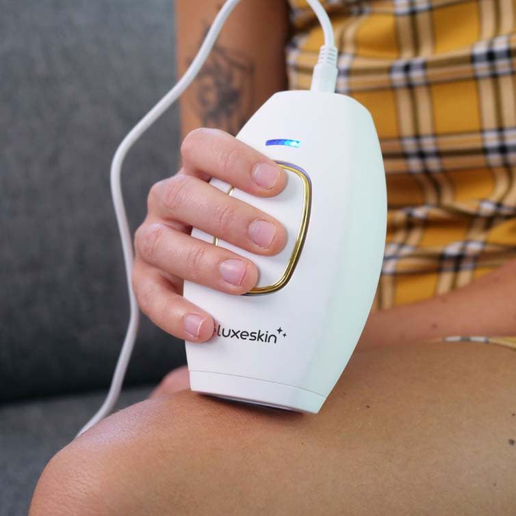 Deluxeskin Laser Hair Removal At Home - IPL Hair Remover Device | Facial Hair Removal Handset | Skincare of Bikini, Legs, Arms, Face, Upper Lips - Medaid International