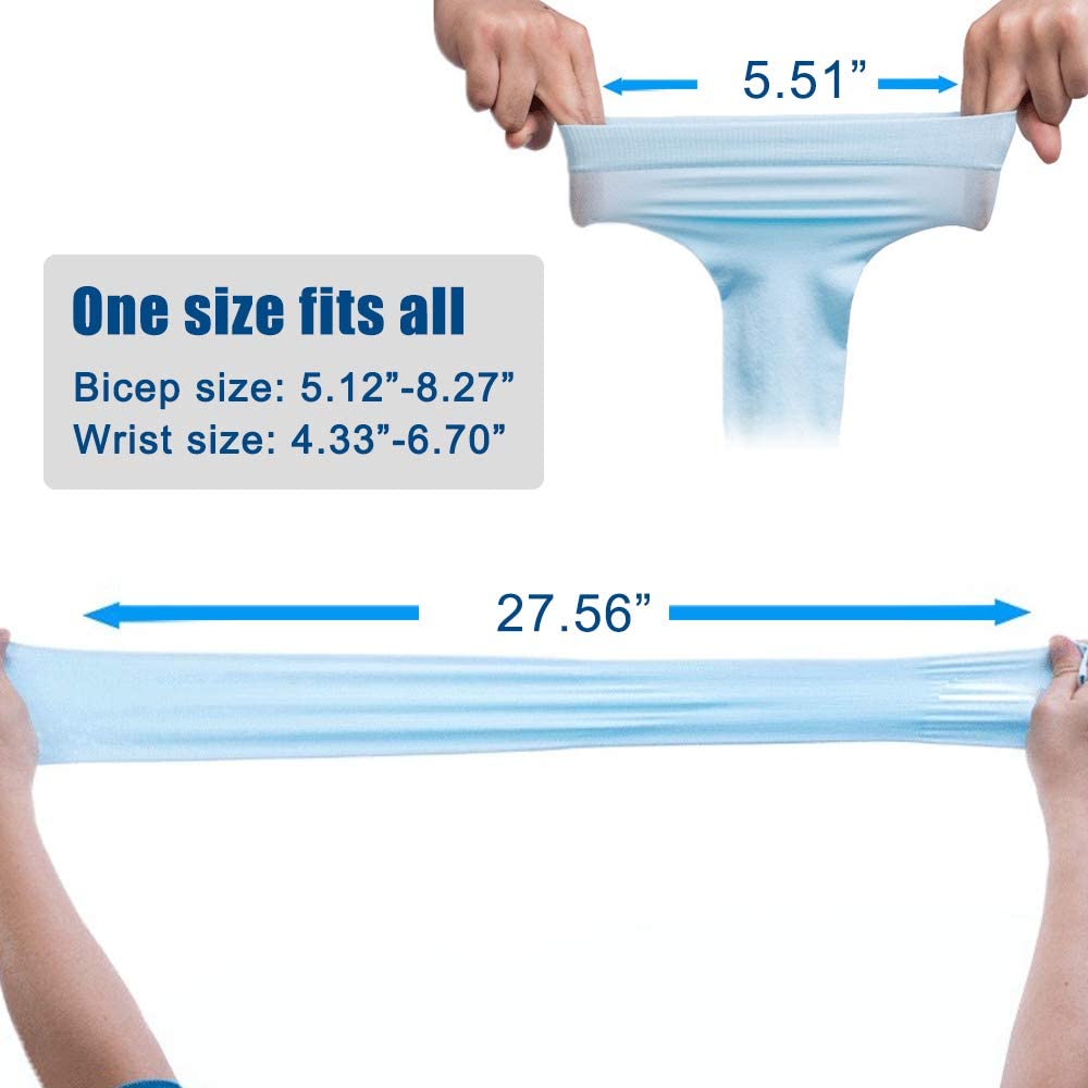 KASTWAVE Sun UV Protection Cooling Arm Sleeves, UPF 50 Compression Long Arm Cover, Arm Sun Sleeves Compression UV Protection Cooling, Cycling, Driving, Golf, Running for Men & Women - 3 Pairs