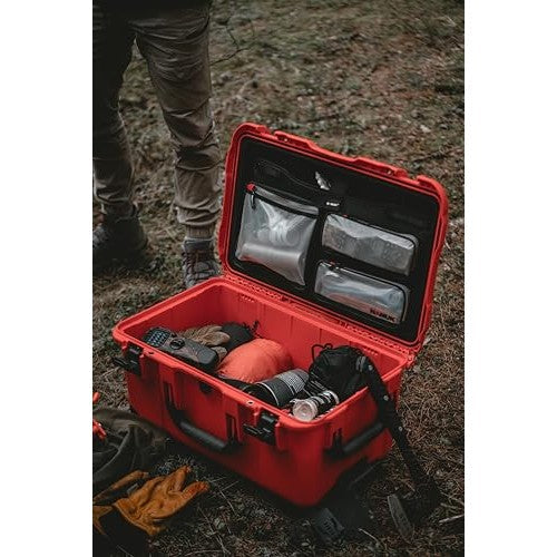 NANUK 938 Survival Gear Storage Case w/Wheels-for Preppers, Survivalist, First Aid and Emergencies - Waterproof, Dustproof, and Impact Resistant-Empty (Orange)