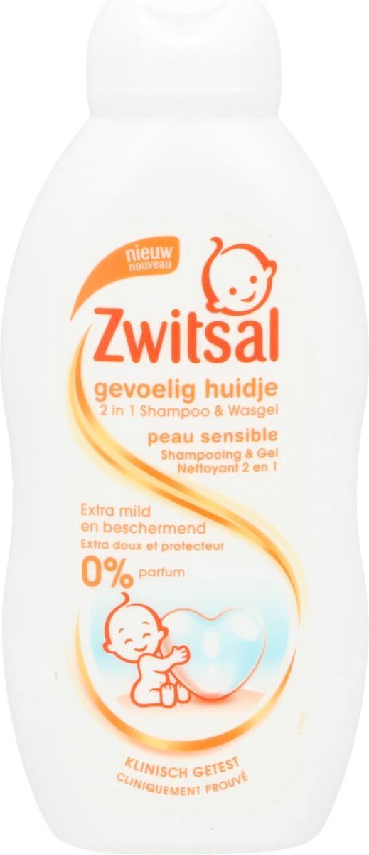 Zwitsal - Shampooing & Gel nettoyant 2 en 1 - Peau Sensible 200ml