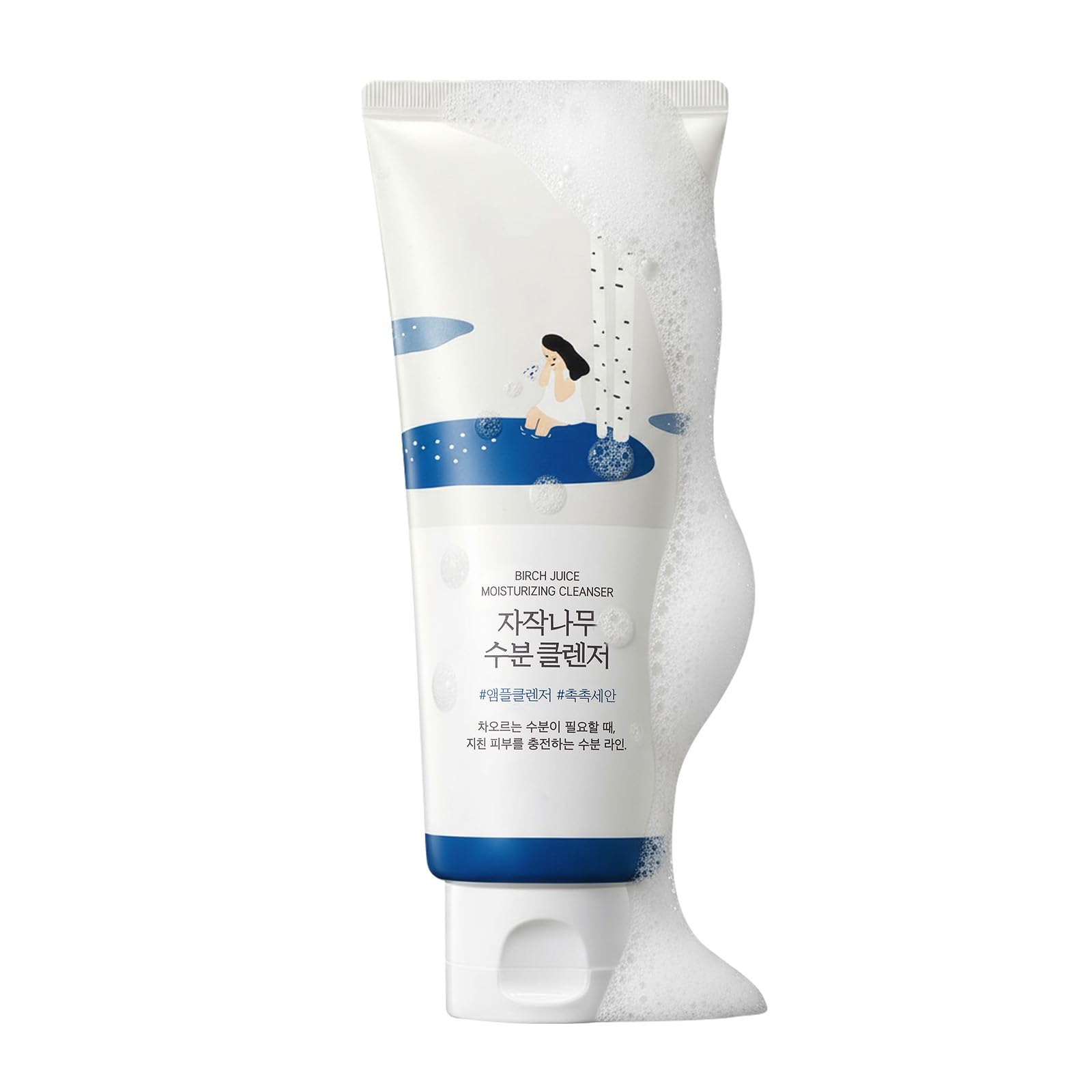 ROUND LAB Birch Juice Moisturizing Cleanser | Unclogs hidden sebum, Clears away dead skin cells., Soothing, Low pH, Gel Type Cleanser (5.07 fl.oz) - Medaid International