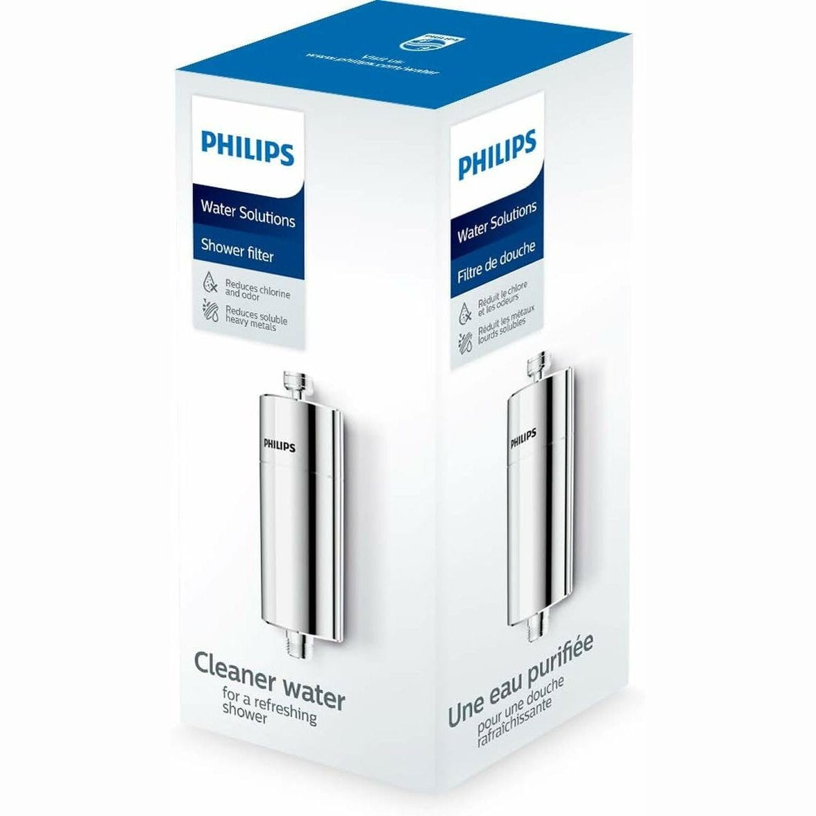 Philips Water - In-Line Shower Filter, Reduces Chlorine by up to 99%, Easy to Instal, Fits all standard hoses and taps - Medaid International