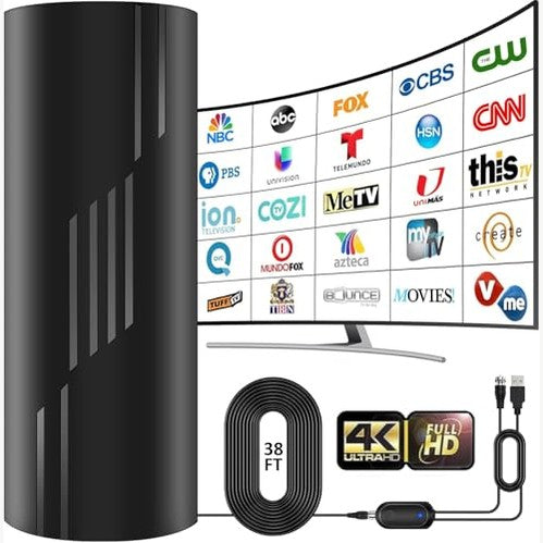 Pgofbuo - 2800+ Miles Range Indoor/Outdoor TV Antenna with Signal Booster