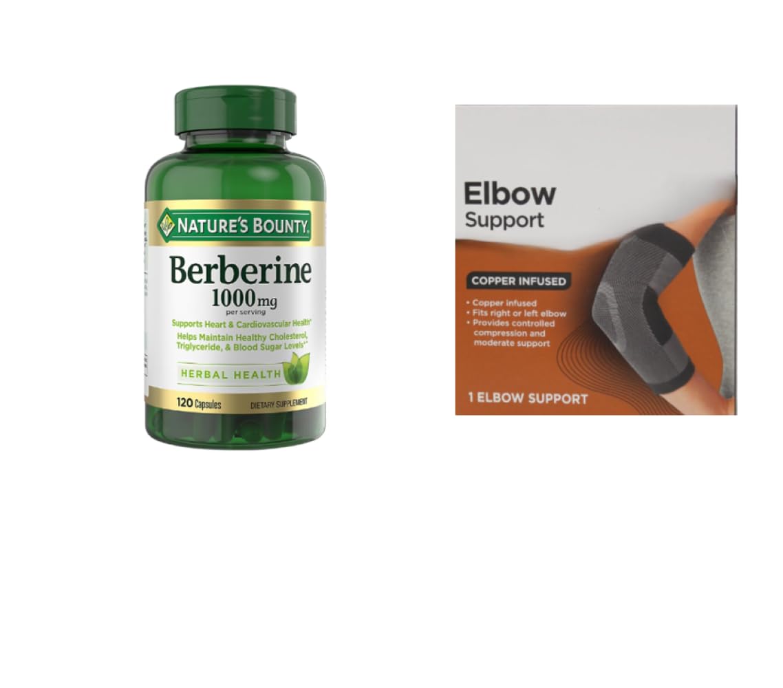 Nature's Bounty Berberine 1000mg Dietary Supplement for Heart and Blood Sugar Support – 120 Capsules - Medaid International