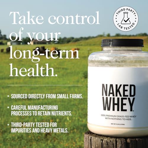 NAKED Whey Isolate Protein - Only 2 Ingredients, 30g Grass-Fed Protein, Zero Carb, Unflavored, Undenatured, Non-GMO, No Soy, Gluten-Free, No Preservatives - 28 Servings|B0DJ3KYNQ5