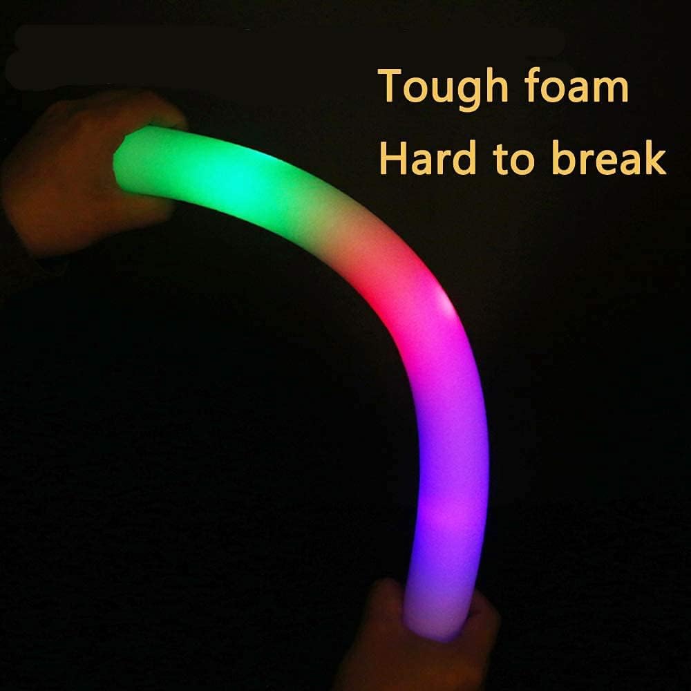 16 PCS Foam Glow Sticks Bulk,Glow in The Dark Party Supplies,3 Modes Flashing LED Light Sticks Glow in The Dark Party Supplies Light Up Toys for Parties