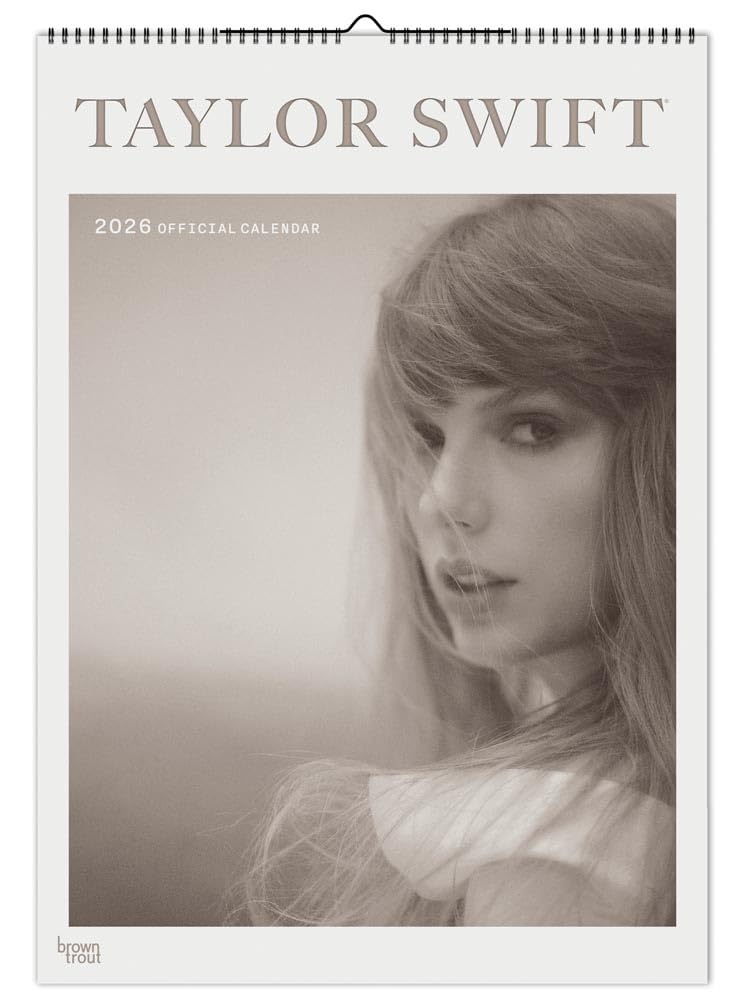 Taylor Swift OFFICIAL | 2026 11.7 x 16.5 Inch (Hanging) Monthly A3 Poster Wall Calendar | BrownTrout | Music Pop Singer Songwriter Celebrity - Medaid International
