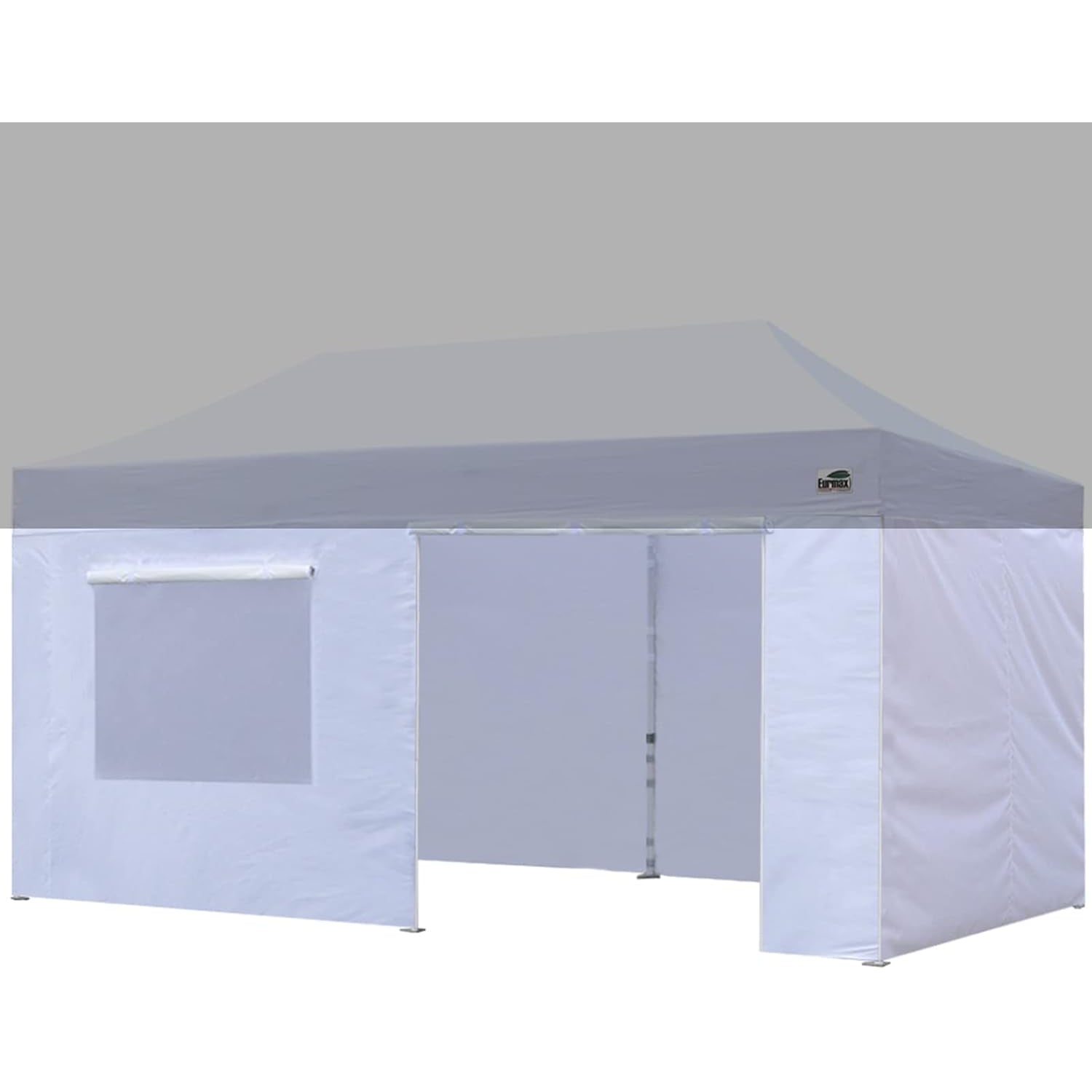 Eurmax USA Full Zippered Walls for 10 x 20 Easy Pop Up Canopy Tent,Enclosure Sidewall Kit with Roller Up Mesh Window and Door 4 Walls ONLY,NOT Including Frame and Top（White） - Medaid International