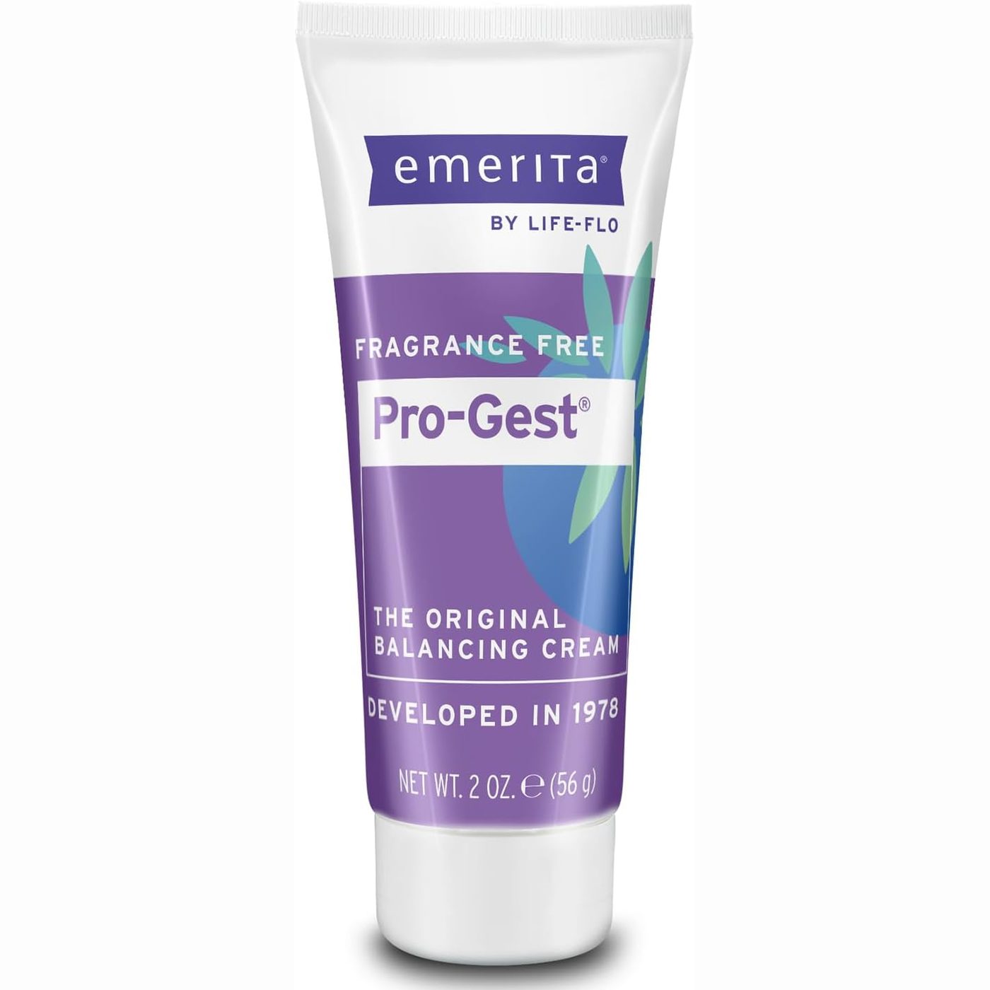 Emerita by Life-flo Pro-Gest Balancing Cream with Vitamin D - Progesterone Cream for Women - The Original Balancing Cream with USP Progesterone from Wild Yam - 60-Day Guarantee, Fragrance Free, 56g - Medaid International