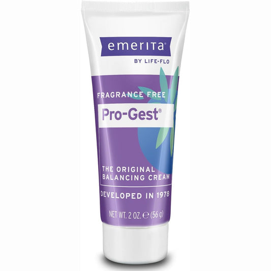 Emerita by Life-flo Pro-Gest Balancing Cream with Vitamin D - Progesterone Cream for Women - The Original Balancing Cream with USP Progesterone from Wild Yam - 60-Day Guarantee, Fragrance Free, 56g - Medaid International