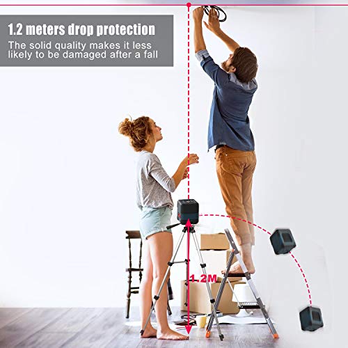 Rockseed - Laser Level Tool with Self-Leveling, 360° Rotation, Carrying Pouch