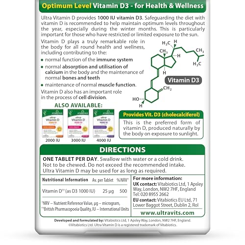 Ultra by Vitabiotics Vitamin D Tablets x 96 - Medaid International
