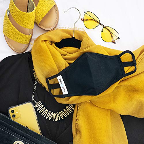 Case-Mate Safe+Mate x Cloth Face Mask - Washable & Reusable - Adult L/XL - Cotton - Includes Filter - Black - Medaid International
