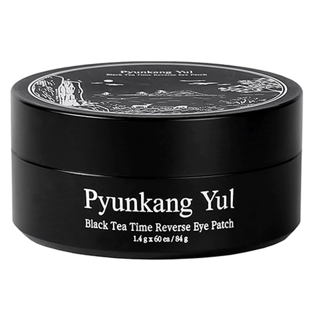 Pyunkang Yul PKY Black Tea Time Reverse Eye Patch for Anti-Aging, Deep Nourishing with Low-Molecular Collagen, Dark Circles & Fine Line Care with Kombucha, Korean Skincare (30 Pairs) - Medaid International