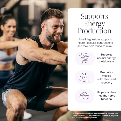 Pure Magnesium Glycinate Supplement – Highly Absorbable Chelated Magnesium to Support Sleep, Muscle & Nerve Health, Energy, Relaxation & Bone Health – 200mg Per Serving, 180 Capsules - Medaid International