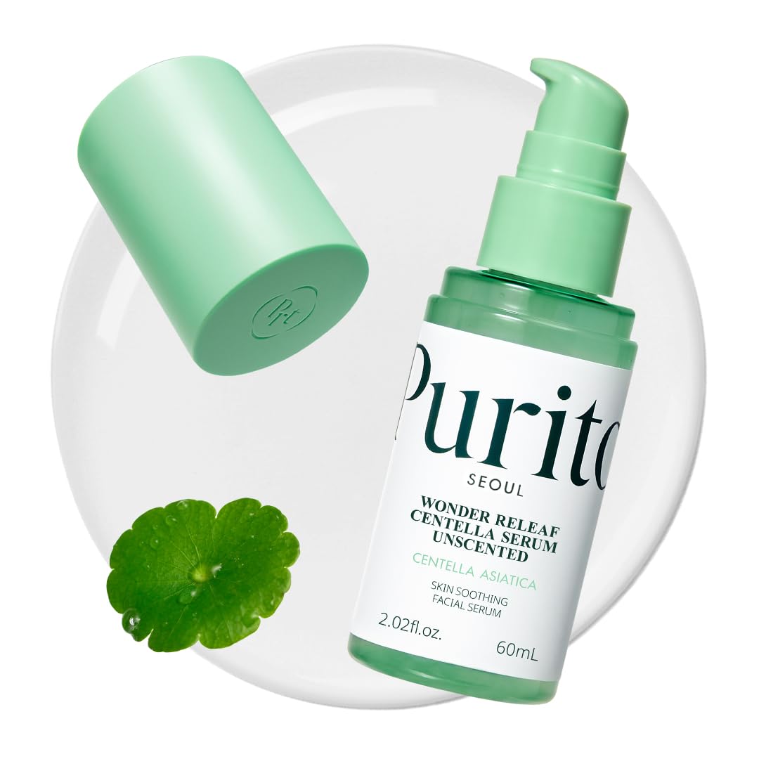 PURITO Centella Unscented Serum, 34,860 ppm Centella, Facial Serum for Sensitive Skin & Acne-Prone Skin, Soothing Serum, Vegan & Cruelty-Free, Korean Skincare, 2 fl.oz / 60ml - Medaid International