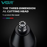 VGR V613 Ear, Nose & Eyebrow Trimmer – USB Rechargeable, Nose Clippers & Facial Grooming Tool
