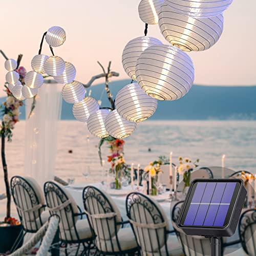 Lezonic - Solar Fairy Lights with 30 LED Lanterns, 8 Modes, Waterproof, 8 Metres