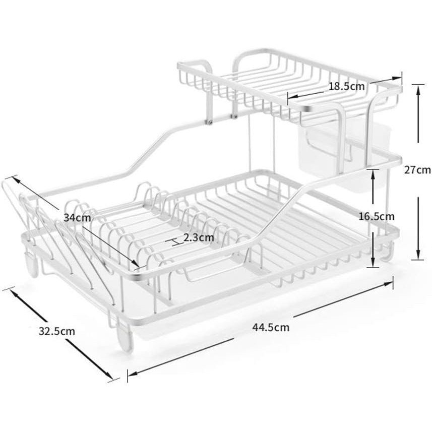 Aluminium Double Dish Rack