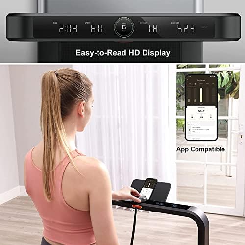 KINGSMITH Double fold Running Walking Pad NFC enabled smart sensors with integral aluminum alloy frame structure Speed 0.5 12 Km/H Walking In The Office, Gray, TRX21F, WalkingPad Treadmill X21|B07SSYX2WF