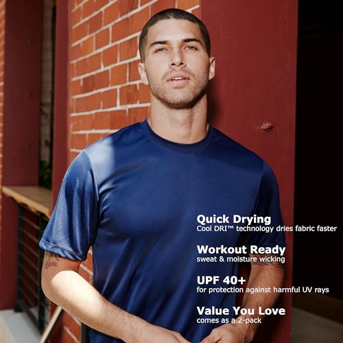 Hanes mens Sport Cool Dri Performance Tee fashion t shirts, Deep Royal, 3X-Large US - Medaid International