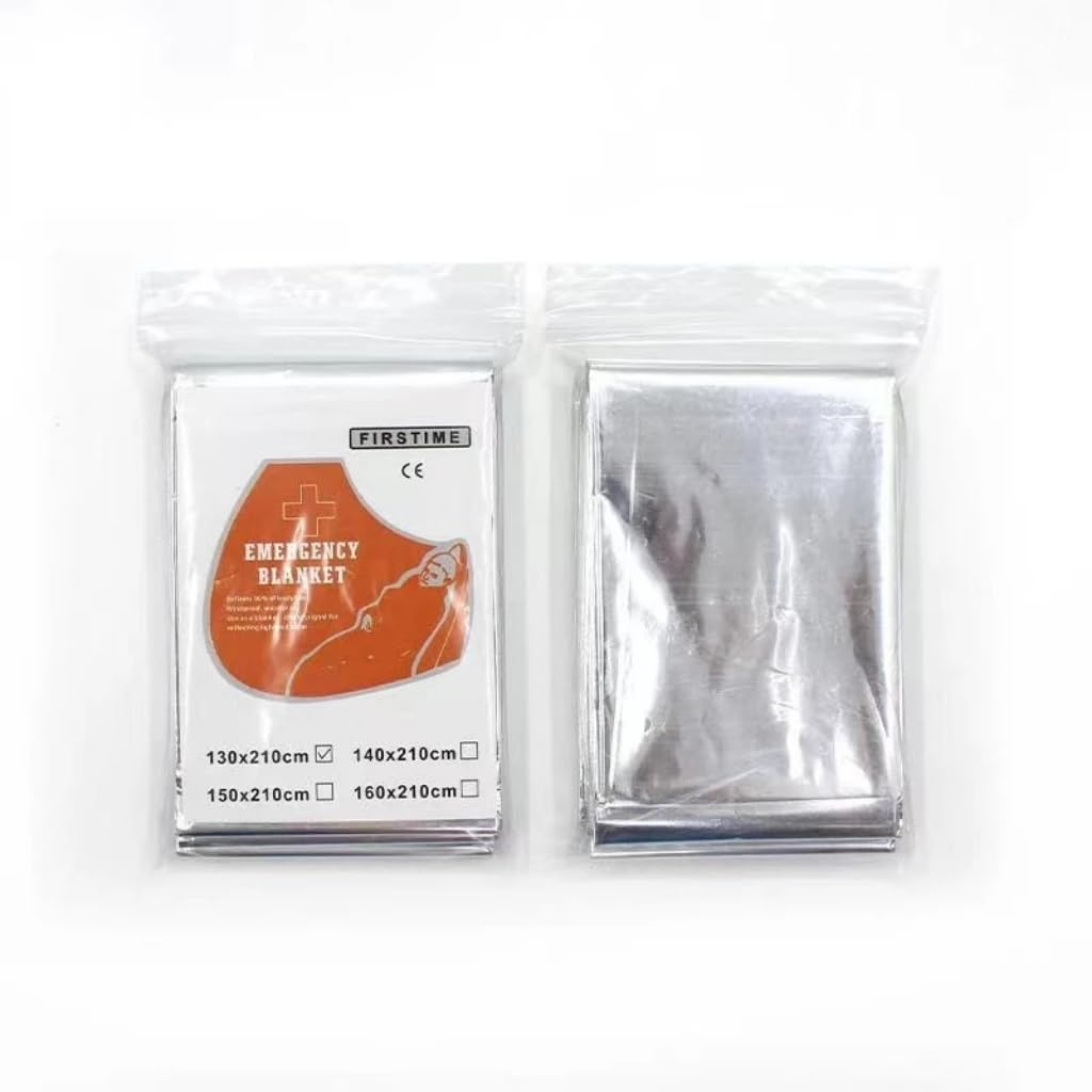 JSJTAMUS Emergency Mylar Blanket (1-Pack) - Survival Blanket for Hiking, Camping, First Aid - Lightweight, Compact, Reflective for Outdoors & Emergencies(62×82in)