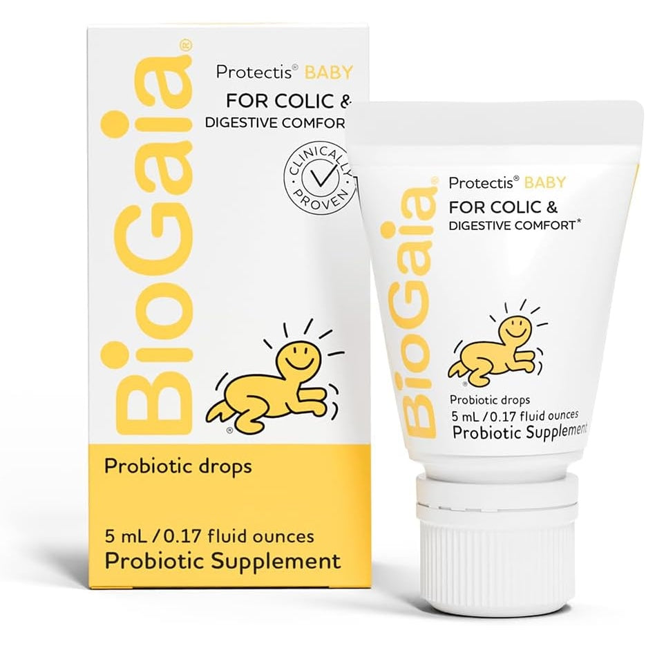 BioGaia Baby Probiotic Drops - Baby Essentials for Colic & Gas Relief, Safe for Newborns, Reduces Crying, Fussing, Colic, Gas, Spit-ups and Constipation, No allergens, dairy, soy, gluten, or sugar - Medaid International
