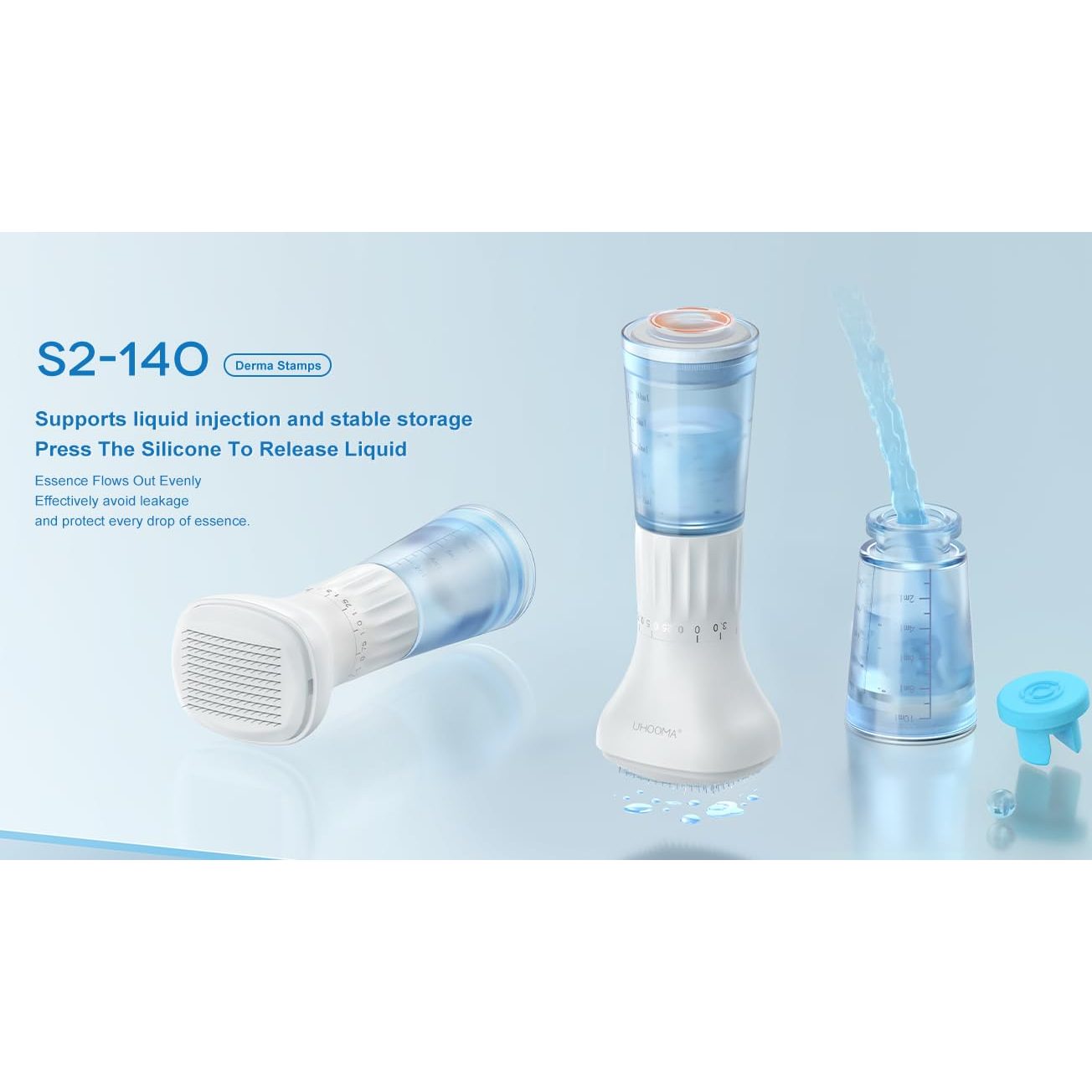 Derma Stamp: Adjustable Microneedling Roller: Microneedling Skincare tool: Micro needling hair patches tools: Hydra Derma Stamp and Serum applicator - Medaid International