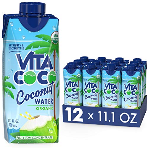 Vita Coco Coconut Water, Pure Organic | Refreshing Coconut Taste | Natural Electrolytes | Vital Nutrients | 11.1 Oz (Pack Of 12)|B07DJ16CD6