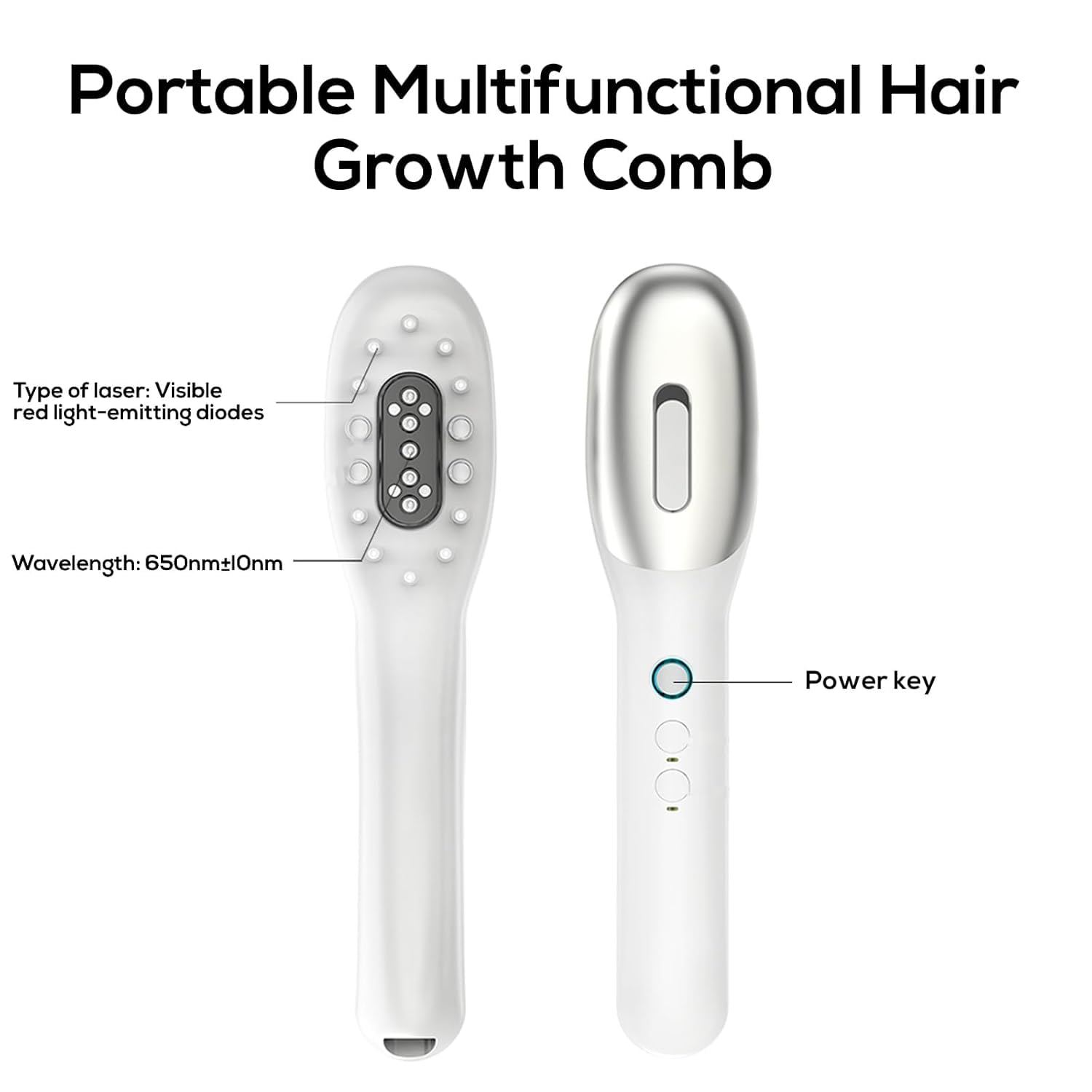 Laser Therapy Hair Growth Comb,Model: Lasercomb-001, Promote Hair Growth in Women and Men,Laser Comb is a Hand-Held Comb-Shaped Low Level Laser Therapy Device - Medaid International