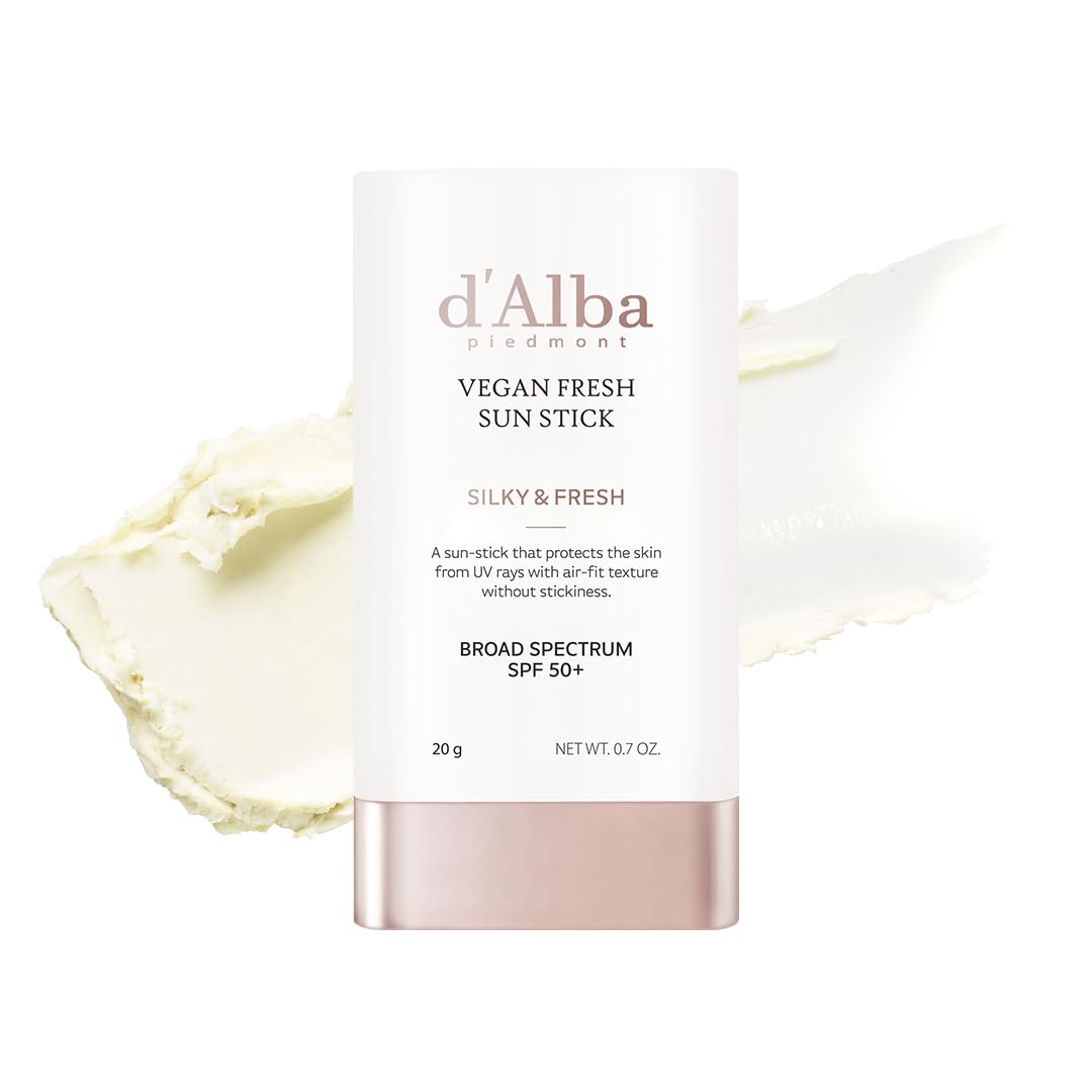 d'alba Piedmont Air Fit Fresh Sun Stick, OTC BROAD SPECTRUM SPF 50+, Non-Sticky On-the-Go Sun Protection, Outdoor Essential Vegan NEW Type Sun Stick, Silky & Fresh, Korean Skin Care (0.7 Oz.) - Medaid International