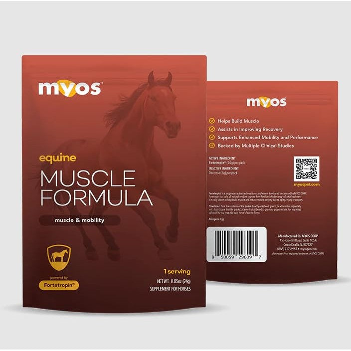 MYOS Equine Muscle Formula - 30 Servings Bucket with Individual Serving Paks - Medaid International
