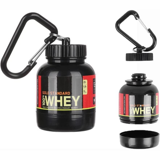 Protein Powder Container – Portable 30ml Supplement Dispenser with Keychain | Easy-to-Use for Gym, Fitness & Travel - Medaid International