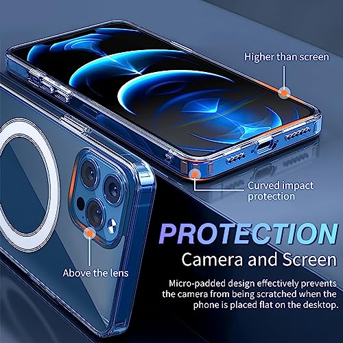 S. Tedazo - Magnetic Clear iPhone XR Case, Magsafe Compatible, Shockproof, Anti-Yellow
