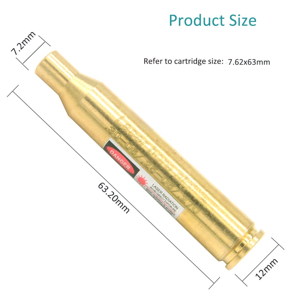 MOSANDON .30-06/25-06/270 Bore Sight Laser Red Dot Cartridge Laser bore Sighter with 2 Sets of Batteries - Medaid International