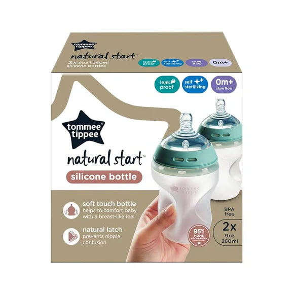 Tommee Tippee - Silicone Bottle Nature Start - 2x 150ML