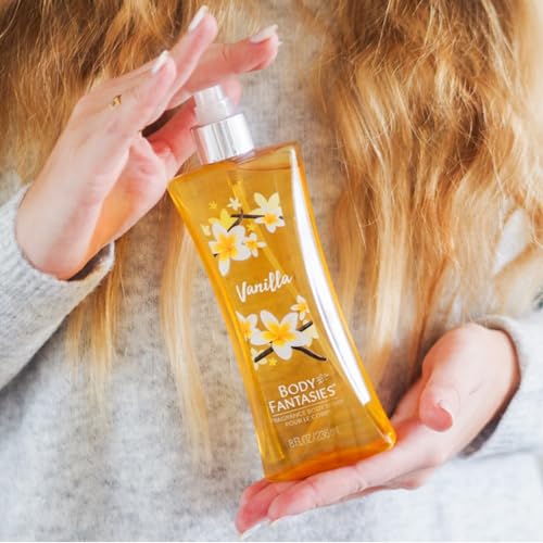 Body Fantasies Fragrance Body Spray, Vanilla, 8 Ounce - Medaid International