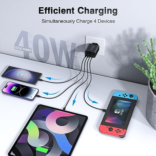 Anykon - 40W USB C Charger with Dual Ports, Fast Charging for iPhone & Samsung