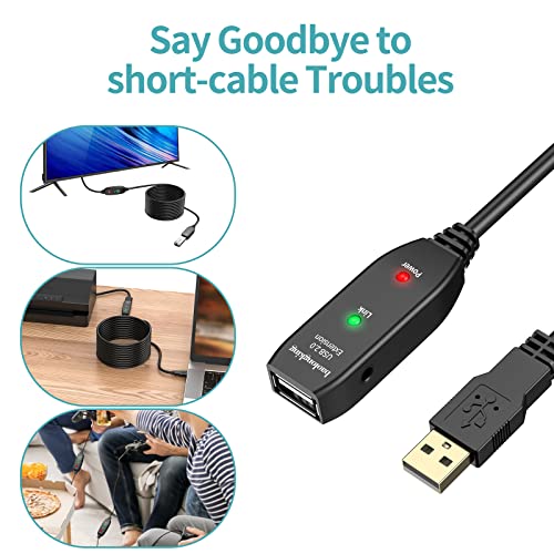 Baolongking - USB Extension Cable 5M/10M/15M/20M, Active Repeater A Male to Female