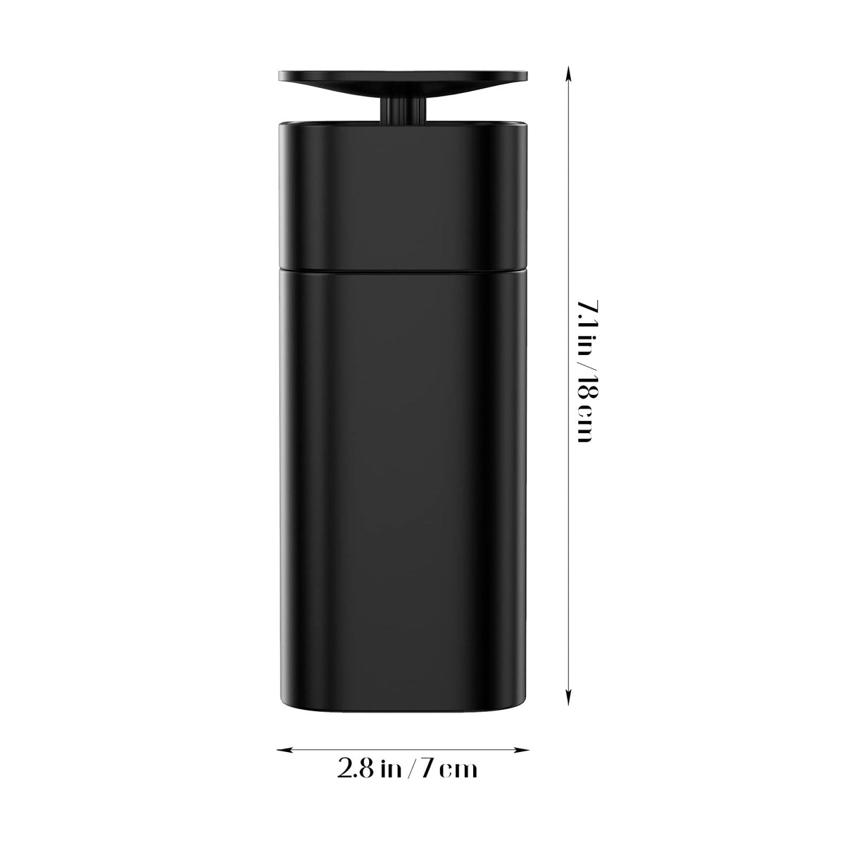 TERRIFI Push Down Pump Dispenser - 14oz Liquid Dispenser Bottle, Ideal for Cosmetics, Body Wash, Hand Soap, Shampoo, Makeup Remove - Travel Size (400ml Black)